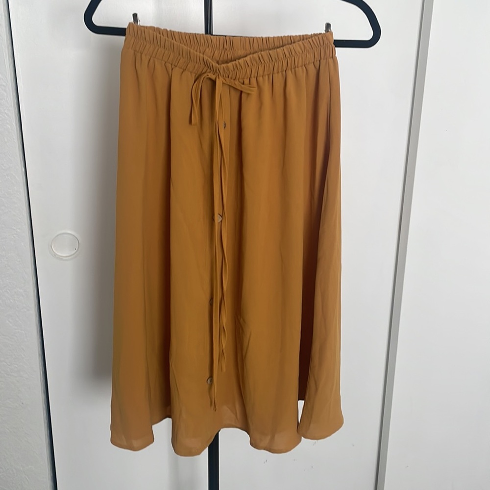 Mustard Yellow Midi Skirt